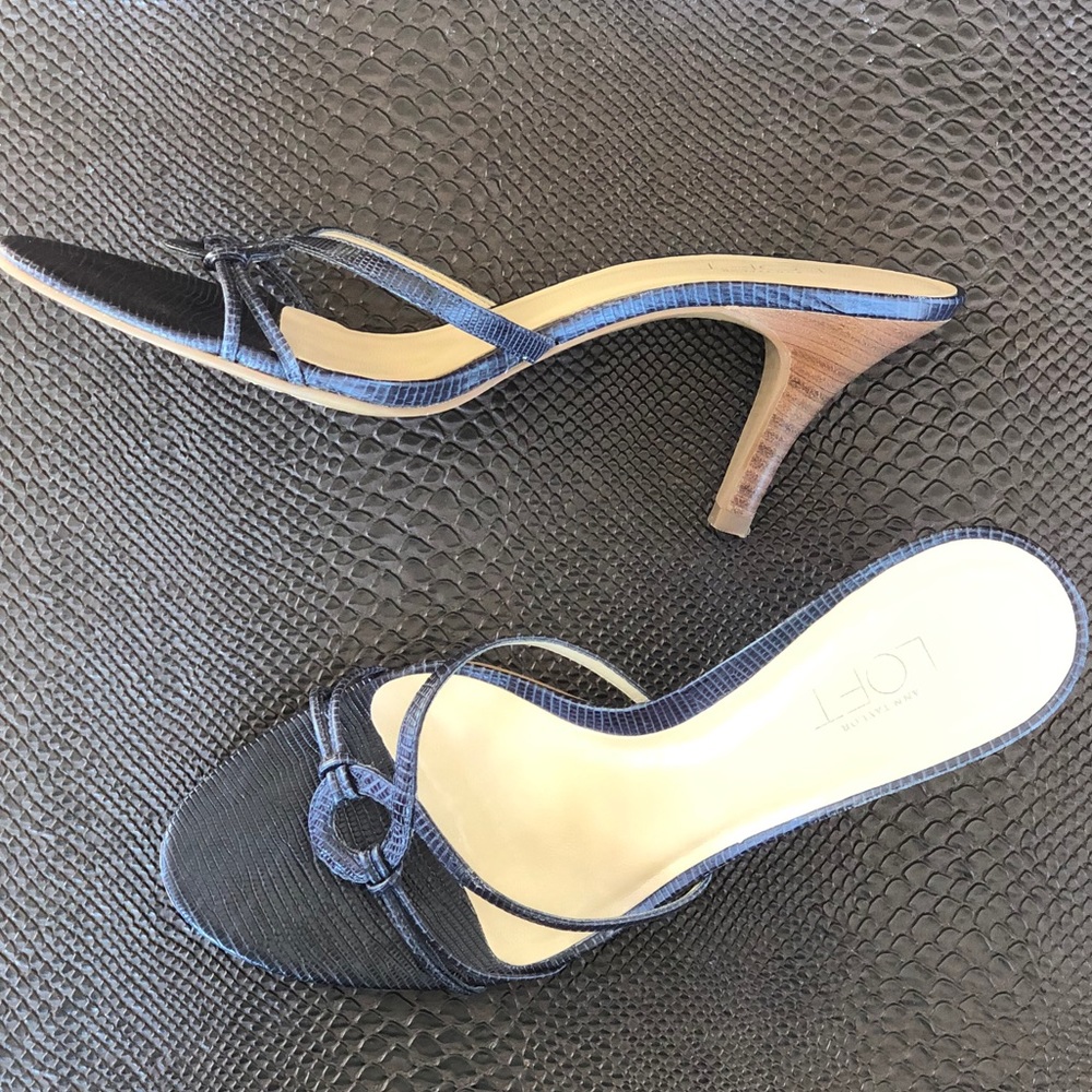 LOFT Cypriana blue Lizard/Snake skin sandal